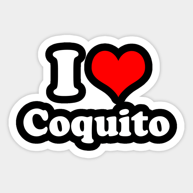 I Heart Coquito Love Puerto Rican Christmas Sticker by PuertoRicoShirts